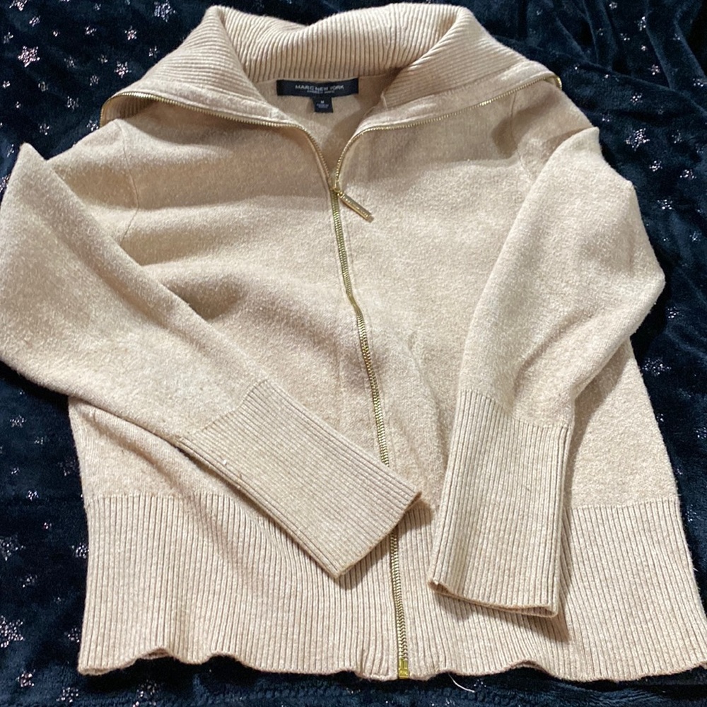 Long collared zip up